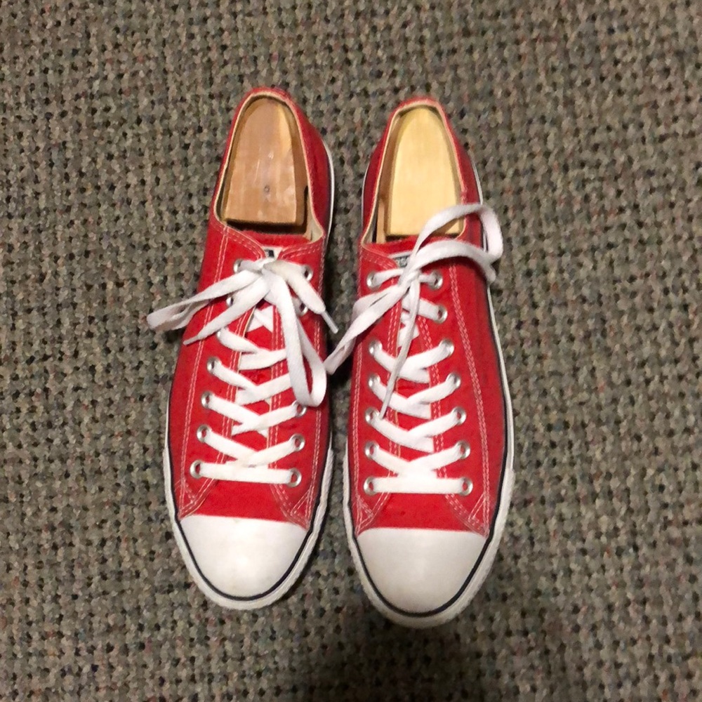Red Converse, only worn once.